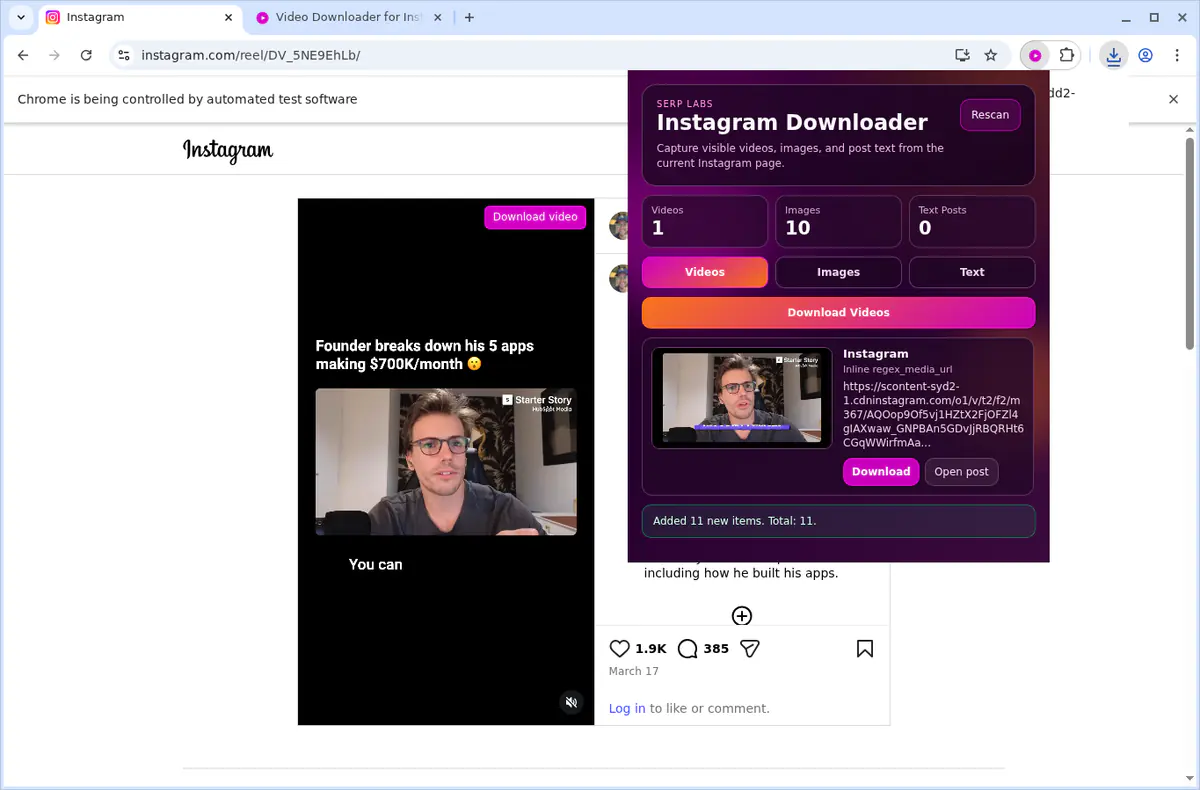 Instagram Video Downloader screenshot 3
