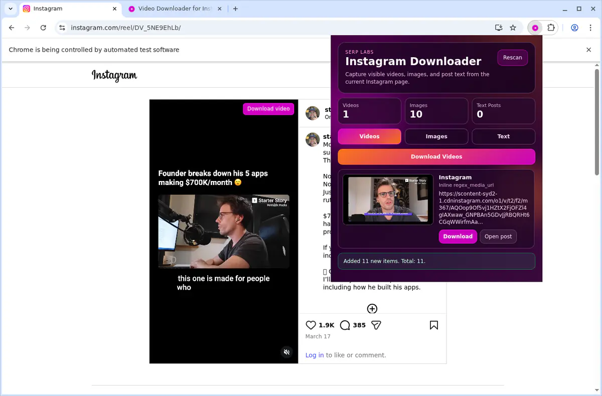 Instagram Video Downloader screenshot 4